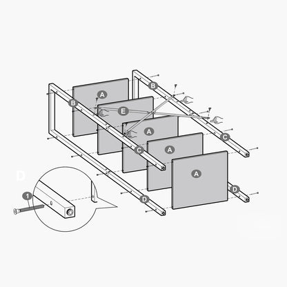VASAGLE LLS100B01 5 Tier Bookcase Storage Unit for Office, Living Room, Bedroom, 30 x 39.5 x 154 cm, Industrial Style