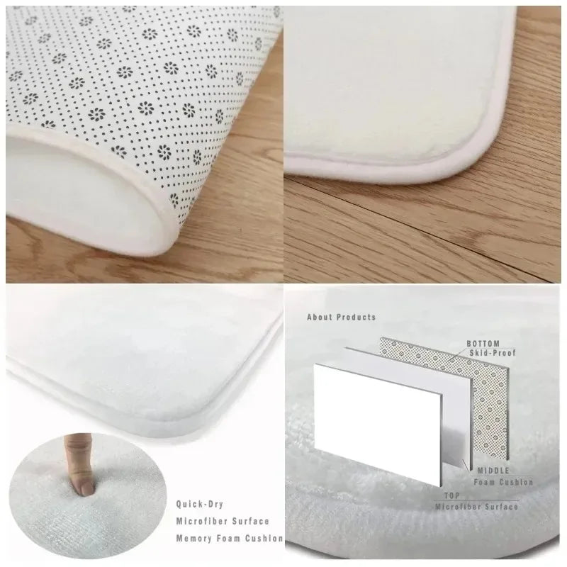 Fall Pumpkins Maple Leaf Autumn Harvest Thanksgiving Carpet Mat Rug Non Slip Home Decor for Bathroom Bedroom Kitchen Bathtub