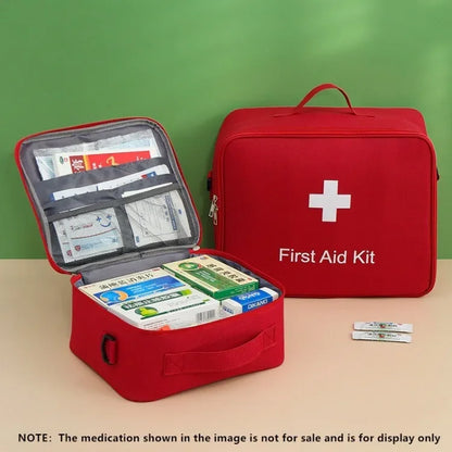 High-Capacity Oxford Cloth First Aid Kit – Travel Medicine Storage Bag & Emergency Survival Organizer