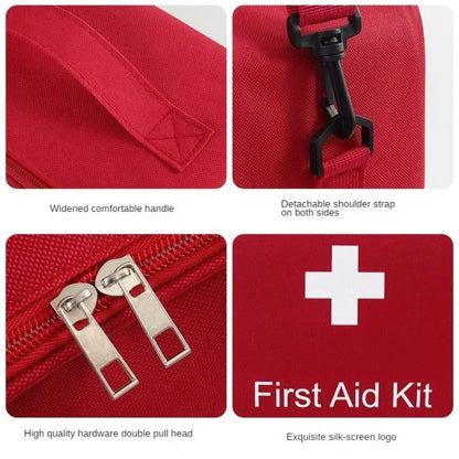 High-Capacity Oxford Cloth First Aid Kit – Travel Medicine Storage Bag & Emergency Survival Organizer