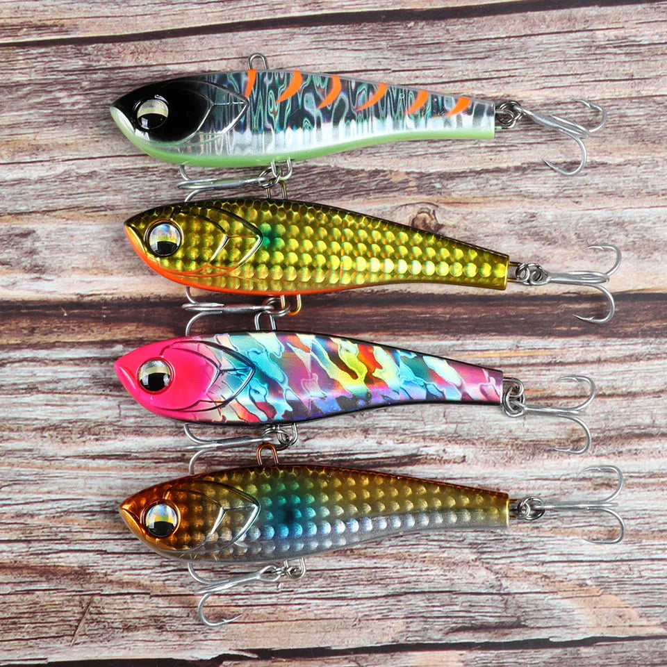 WALK FISH 1Pcs 79/90mm 16/34g Winter Bait Long Casting Hard Vibration Ice Fish Bass Artificial Bait Luya Bionic lure Fresh water