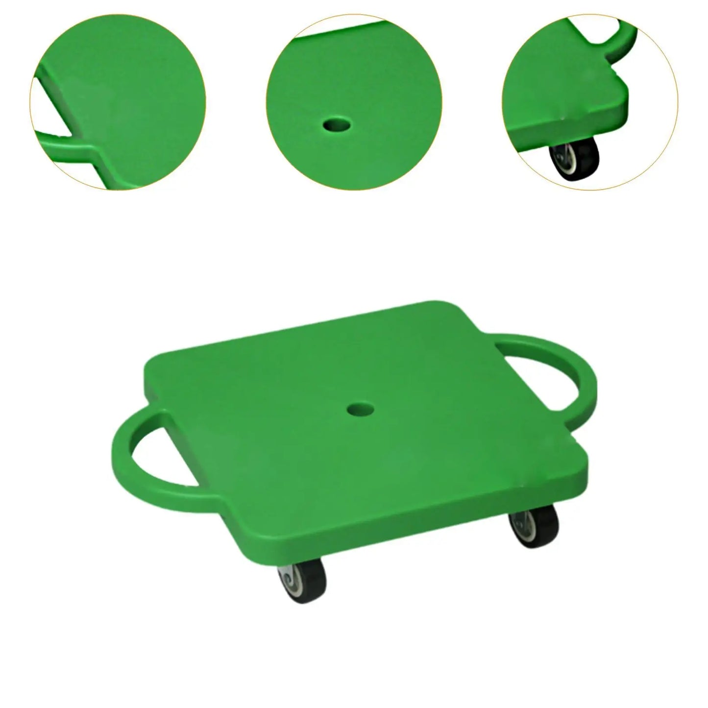 Floor Scooter Board with Handles Sitting Scooter Gross Motor Toy 11.8 Inches for Indoor Outdoor Activities Home Boys Girls