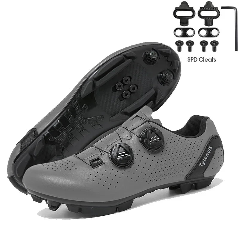 New Men's Cycling Sneakers, Unisex Road Cycling Shoes, Nonslip Mountain Bike Shoes, Racing, Outdoor, Women's Mountain Bike Shoes