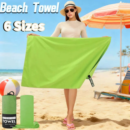 Microfiber Ice Cold Towel 6 Sizes  Quick Dry Super Absorbent Towel  Beach Gym Yoga Camping Travel Sports  Portable Storage Bag