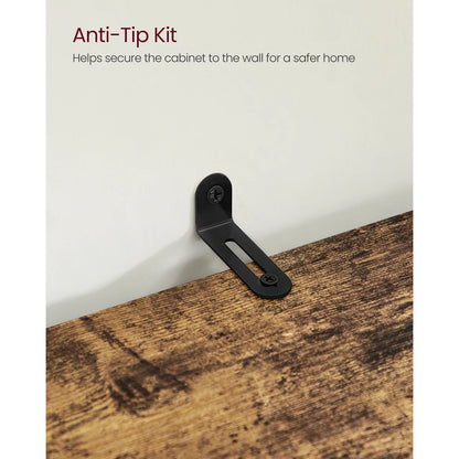 VASAGLE Bathroom Floor Cabinet, Tall Bathroom Storage Cabinet Unit, with 3 Open Compartments and 2 Adjustable Shelves