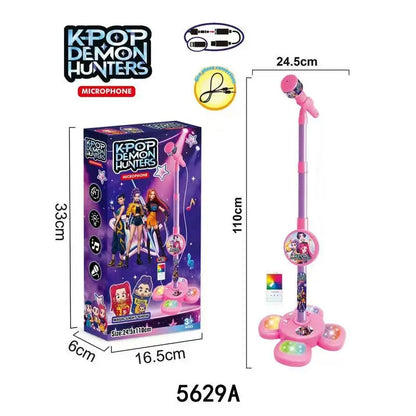Kpop Demon Music Microphone Children's Toy with Light Microphone Can Play Songs Toy Halloween and Christmas gifts for children