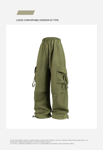 Women Cargo Pants Fashion Loose Comfortable Breathable Lightweight Multiple Pockets Cargo Long Pants Fitness Running Casual Pan