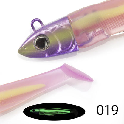 Hunthouse Black Minnow 155mm 120g Silicone Soft Fishing Lure Artificial Bait Fishing Tackle For Bass Pike Leurre Souple LW216
