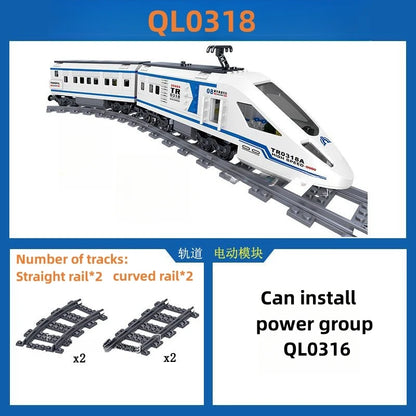 MOC rail transit luxury high-speed train model puzzle toy building blocks  birthday gift/Christmas gift/Thanksgiving gift