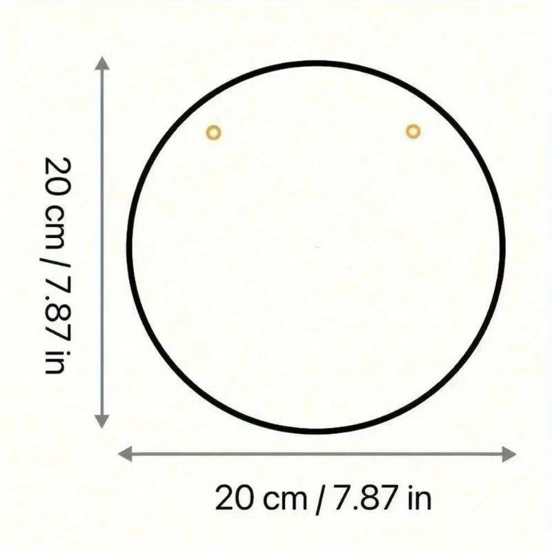 1pc, 2D Nativity Angel Wings Castle Baptism Hope Wooden 20cm/7.87inch Round-shaped Hanging Wall or Door Decor, Thanksgiving