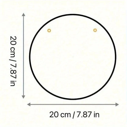 1pc, 2D Nativity Angel Wings Castle Baptism Hope Wooden 20cm/7.87inch Round-shaped Hanging Wall or Door Decor, Thanksgiving