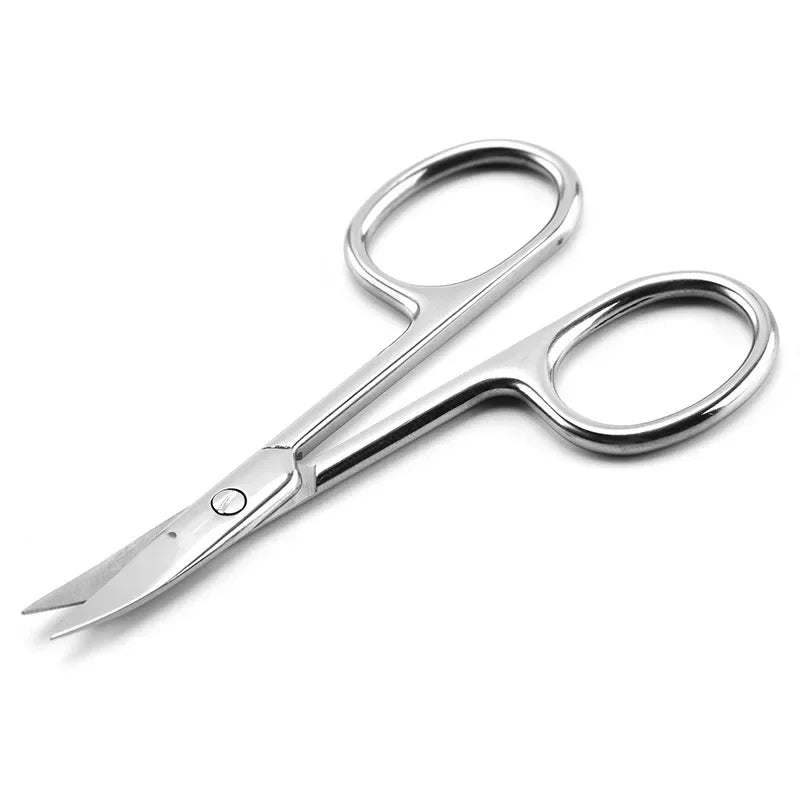 Professional Manicure Scissors Stainless Steel Cuticle Precision Beauty Grooming for Nail Facial Hair Eyebrow Eyelash Nose Hair