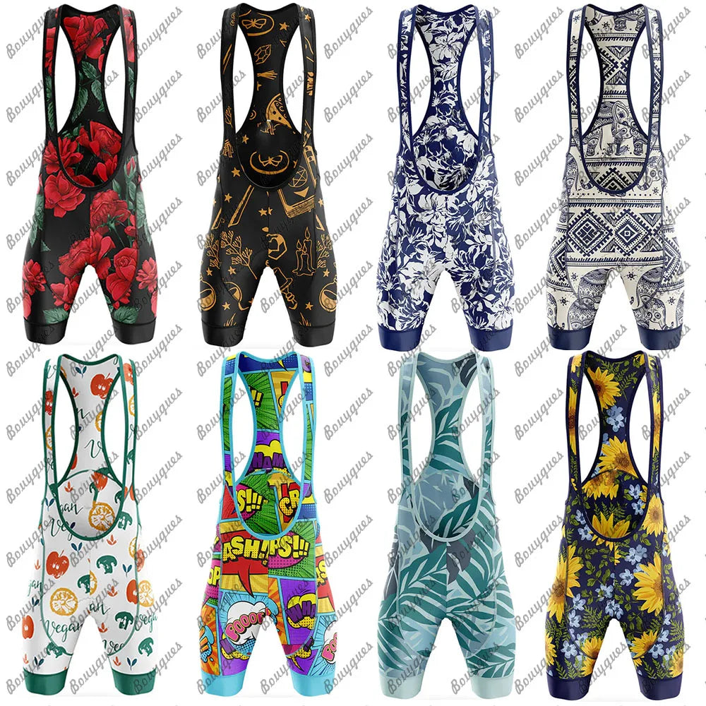 Cycling Bibs Shorts Mountain Bike Breathable Men's Women Gel Padded Bike Tights Triathlon Pro Licra outdoor sport Bicycle Shorts