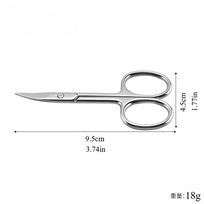 Professional Manicure Scissors Stainless Steel Cuticle Precision Beauty Grooming for Nail Facial Hair Eyebrow Eyelash Nose Hair