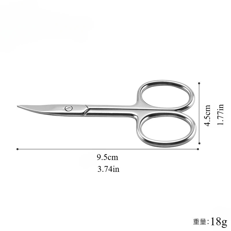 Professional Manicure Scissors Stainless Steel Cuticle Precision Beauty Grooming for Nail Facial Hair Eyebrow Eyelash Nose Hair