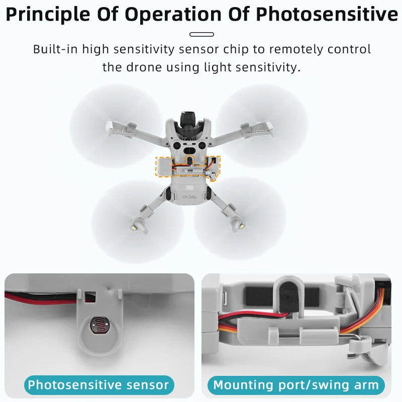 Airdrop System for DJI Mini 4 Pro Quick Release Thrower Casting Bait/Giving Gifts/Emergency Rescue Drone Accessories