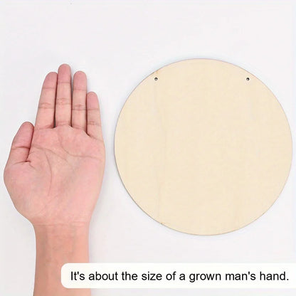 1pc, 2D Nativity Angel Wings Castle Baptism Hope Wooden 20cm/7.87inch Round-shaped Hanging Wall or Door Decor, Thanksgiving