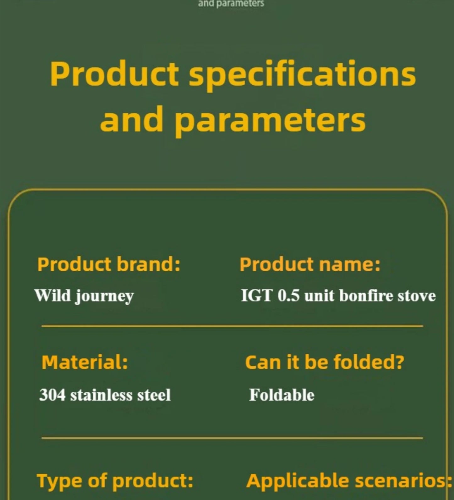 SmiloDon Camping Folding Brazier IGT Half-Unit Bonfire Stove Desktop Campfire Furance Windproof Firewood Stove Outdoor Heater