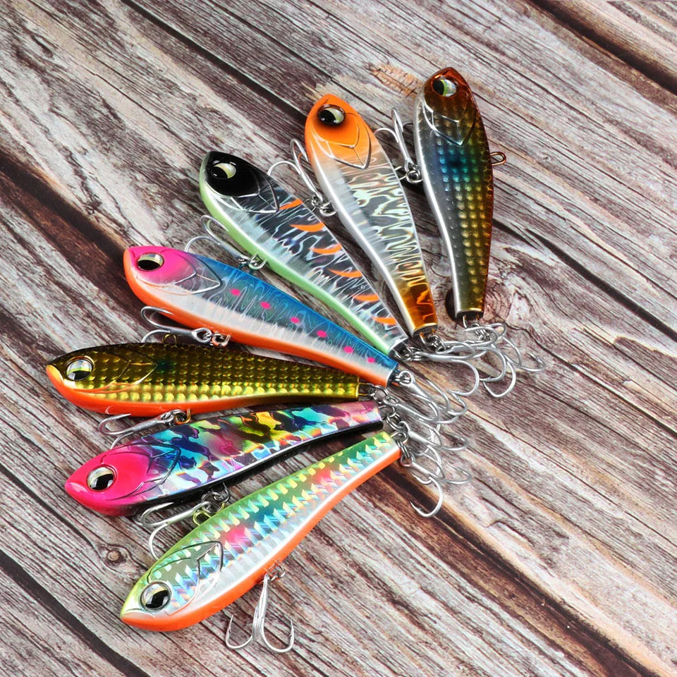 WALK FISH 1Pcs 79/90mm 16/34g Winter Bait Long Casting Hard Vibration Ice Fish Bass Artificial Bait Luya Bionic lure Fresh water