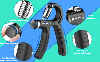 Adjustable Hand Grip Strength Strengthener Trainer Full Set With Counter Wrist Forearm And Hand Exerciser For Muscle Training