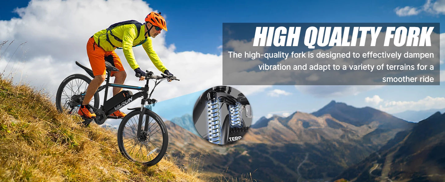 VARUN M26-2 Adult E-Mountain Bike 250W 48V13AH Urban commuting Electric Bicycle 27.5" Fat Tire E Bike