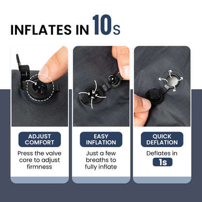 OneTigris Airdream Camping Pillow Portable Ultralight Inflatable Sleeping Neck Pillows for Travel Backpacking Hiking Flight