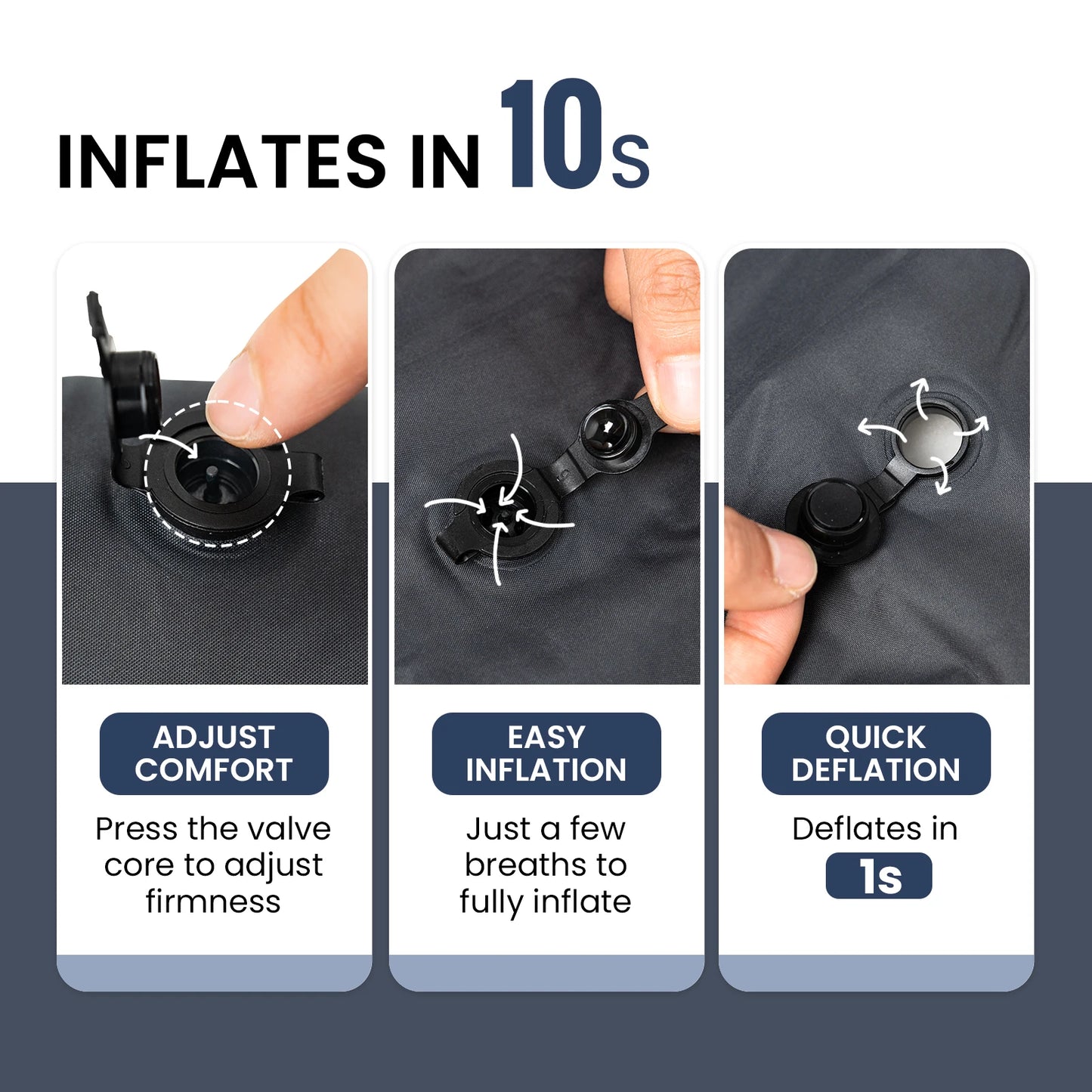 OneTigris Airdream Camping Pillow Portable Ultralight Inflatable Sleeping Neck Pillows for Travel Backpacking Hiking Flight