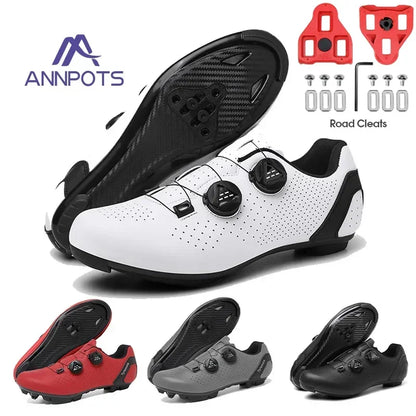 New Men's Cycling Sneakers, Unisex Road Cycling Shoes, Nonslip Mountain Bike Shoes, Racing, Outdoor, Women's Mountain Bike Shoes
