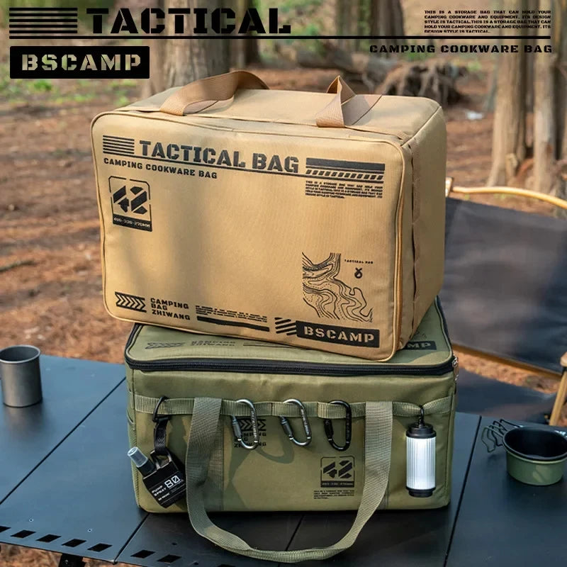 30-42L Waterproof Tactical Camping Storage Bag Insulated Folding Box Outdoor Gear Organizer for Picnic Tableware Field Equipment