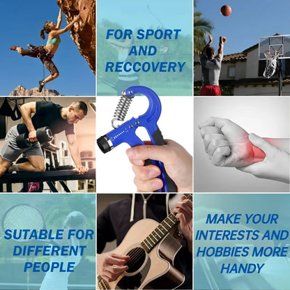 Adjustable Hand Grip Strength Strengthener Trainer Full Set With Counter Wrist Forearm And Hand Exerciser For Muscle Training