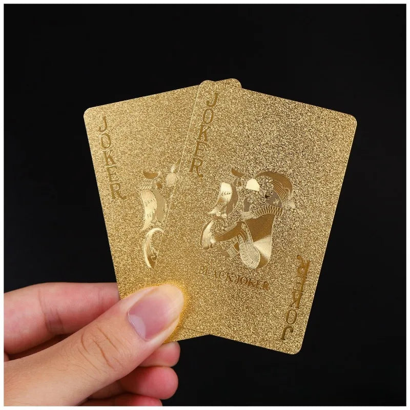 Prank Poker 24K Gold Foil Playing Cards Deck-Perfect For Poker,Practical Jokes&Party Gifts Christmas Halloween Thanksgiving Gift