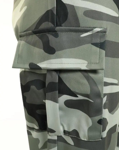 Cargo Pants for Women Camouflage Print Drawstring Pocket Design Pant 2024 Spring Casual High Waist Daily Cuffed Long Trousers