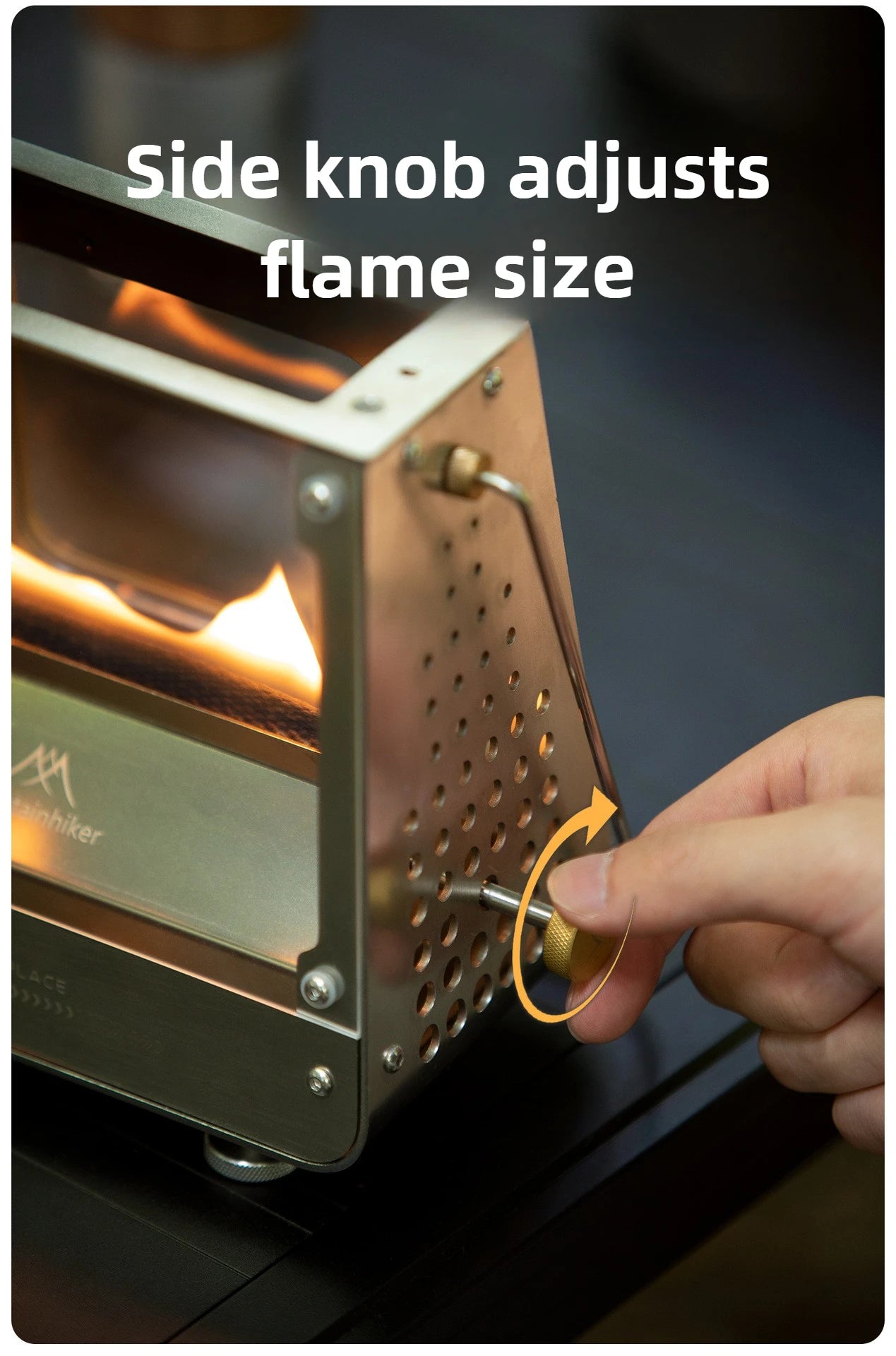 MOUNTAINHIKER Outdoor Camping Portable Burning Platform Stainless Steel Mini Firewood Stove Lightweight Small Observation Stove