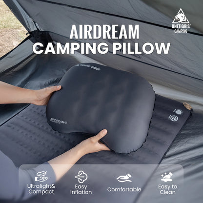 OneTigris Airdream Camping Pillow Portable Ultralight Inflatable Sleeping Neck Pillows for Travel Backpacking Hiking Flight