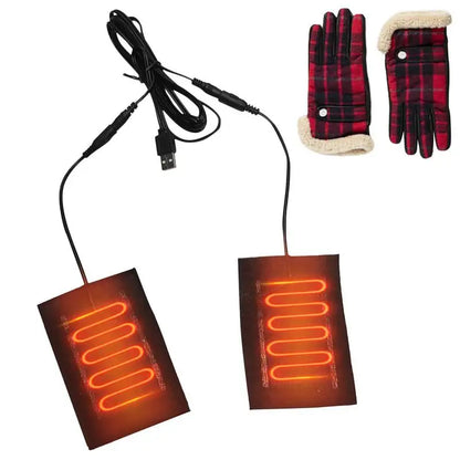 Mitten Heating Pad 5V Electric Heating Pad Heating Pad USB Heated Pad for Gloves 2 in 1 Heating Pad for Women Men Cold Winter