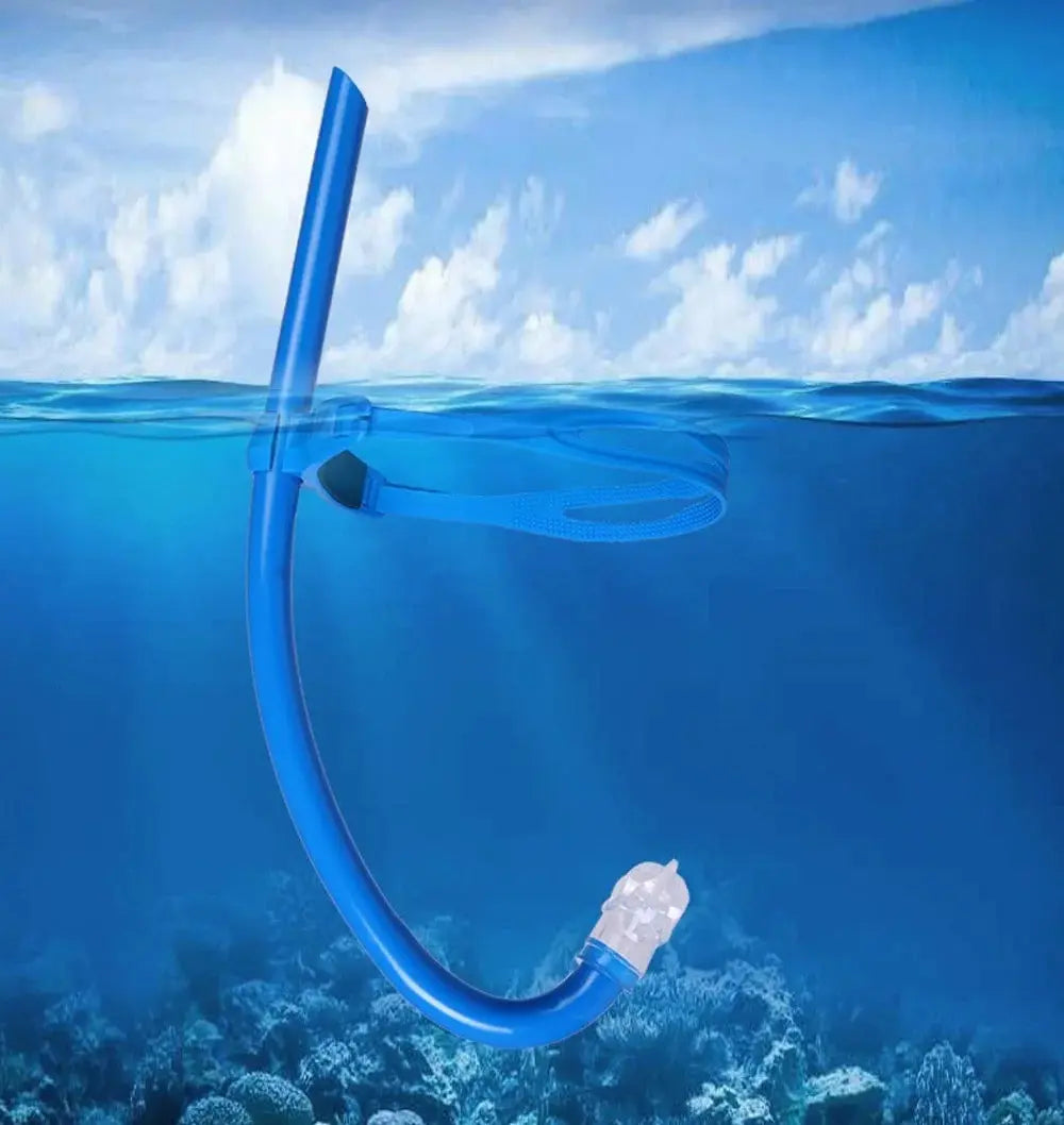 From Wet Training Swim Snorkel For Lap Swimming Snorkeling Gear Front ComfortableMounted Silicone Mouthpiece For Kid/Child