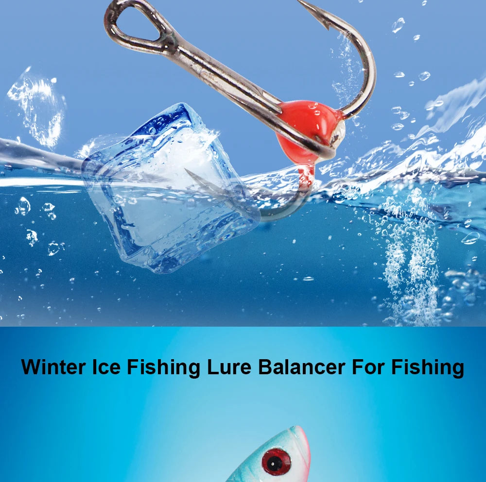 FTK 1PC Ice Fishing Lures 20g/35g Winter Bait Hard Lure Carp Fishing hooks Balancer for Fishing Baits Jigging