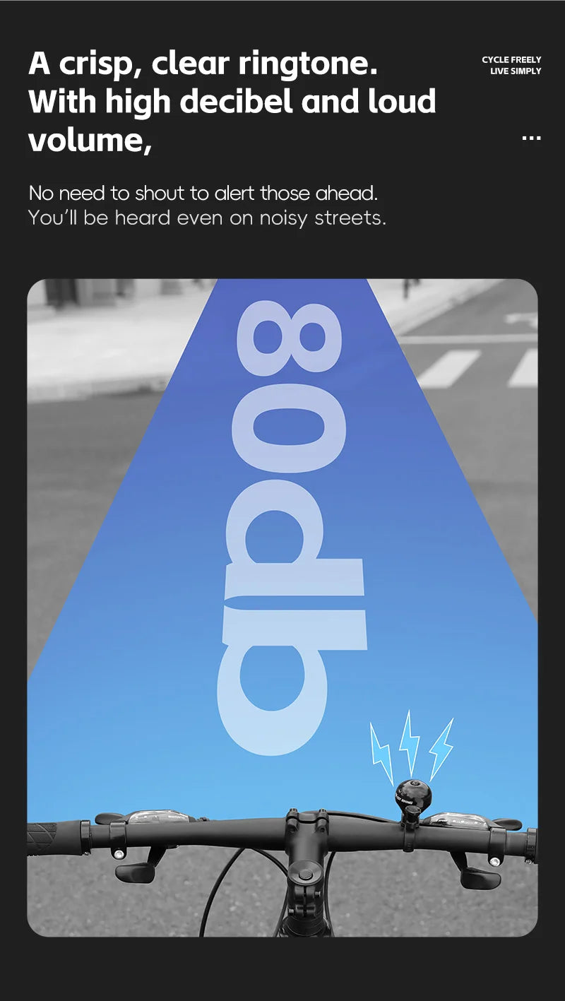 WEST BIKING Bicycle Vintage Ring Clear Sound MTB Road Bike Retro Bell Cycling Safety Warning Horn Bike Accessories Classic Bell