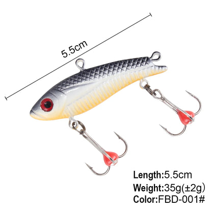FTK 1PC Ice Fishing Lures 20g/35g Winter Bait Hard Lure Carp Fishing hooks Balancer for Fishing Baits Jigging