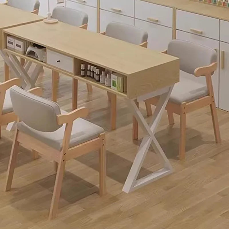 Modern Rustic Manicure Table Eclectic Trendy Minimalist Unique Nail Table With Storage Multifunctional Mesa Manicura Furniture