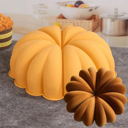 Home Use Baking Pan Non-stick Cake Mold Non-stick Halloween Pumpkin Cake Pan Food-grade Silicone Mold for Easy for Thanksgiving