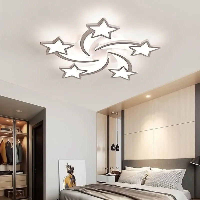 Modern Star LED Chandelier Ceiling Light , 5 Head Cool White