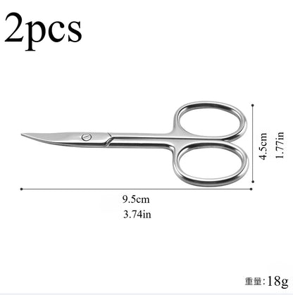 Professional Manicure Scissors Stainless Steel Cuticle Precision Beauty Grooming for Nail Facial Hair Eyebrow Eyelash Nose Hair
