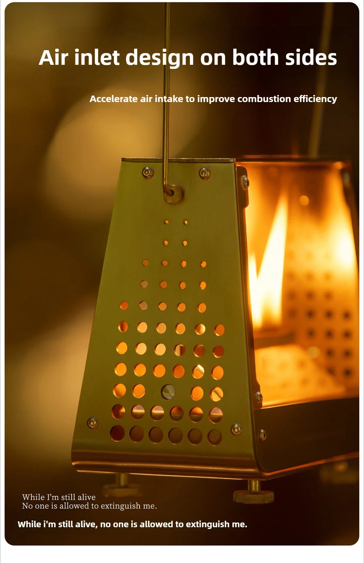 MOUNTAINHIKER Outdoor Camping Portable Burning Platform Stainless Steel Mini Firewood Stove Lightweight Small Observation Stove