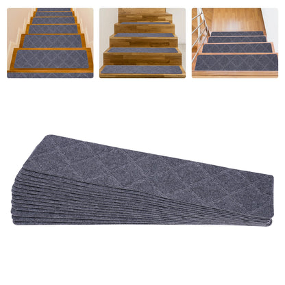 8"x 30" 15-Pack Carpet Stair Treads Non-Slip Carpet Stair Runner with Non Skid Backing Removable Washable Step