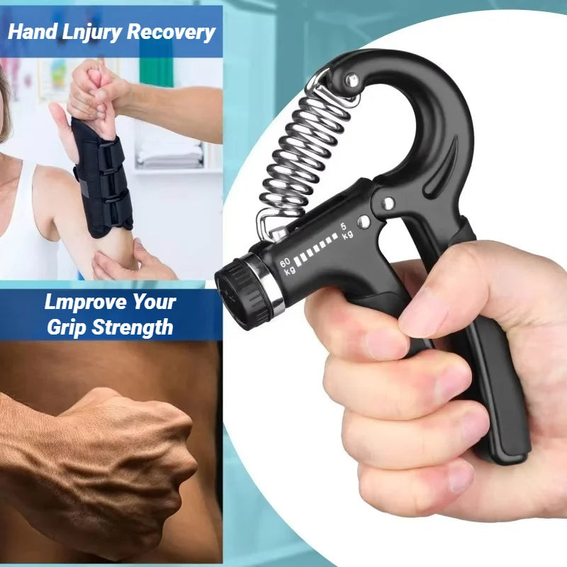 Adjustable Hand Grip Strength Strengthener Trainer Full Set With Counter Wrist Forearm And Hand Exerciser For Muscle Training