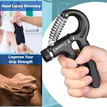 Adjustable Hand Grip Strength Strengthener Trainer Full Set With Counter Wrist Forearm And Hand Exerciser For Muscle Training