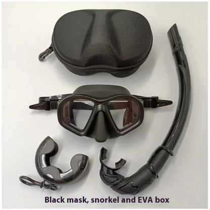 Adult Liquid Silicone Professional Snorkeling Two-Piece Set Waterproof and Fog-Proof Diving Goggles Mask and Snorkel Set