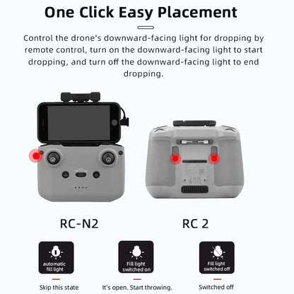 Airdrop System for DJI Mini 4 Pro Quick Release Thrower Casting Bait/Giving Gifts/Emergency Rescue Drone Accessories