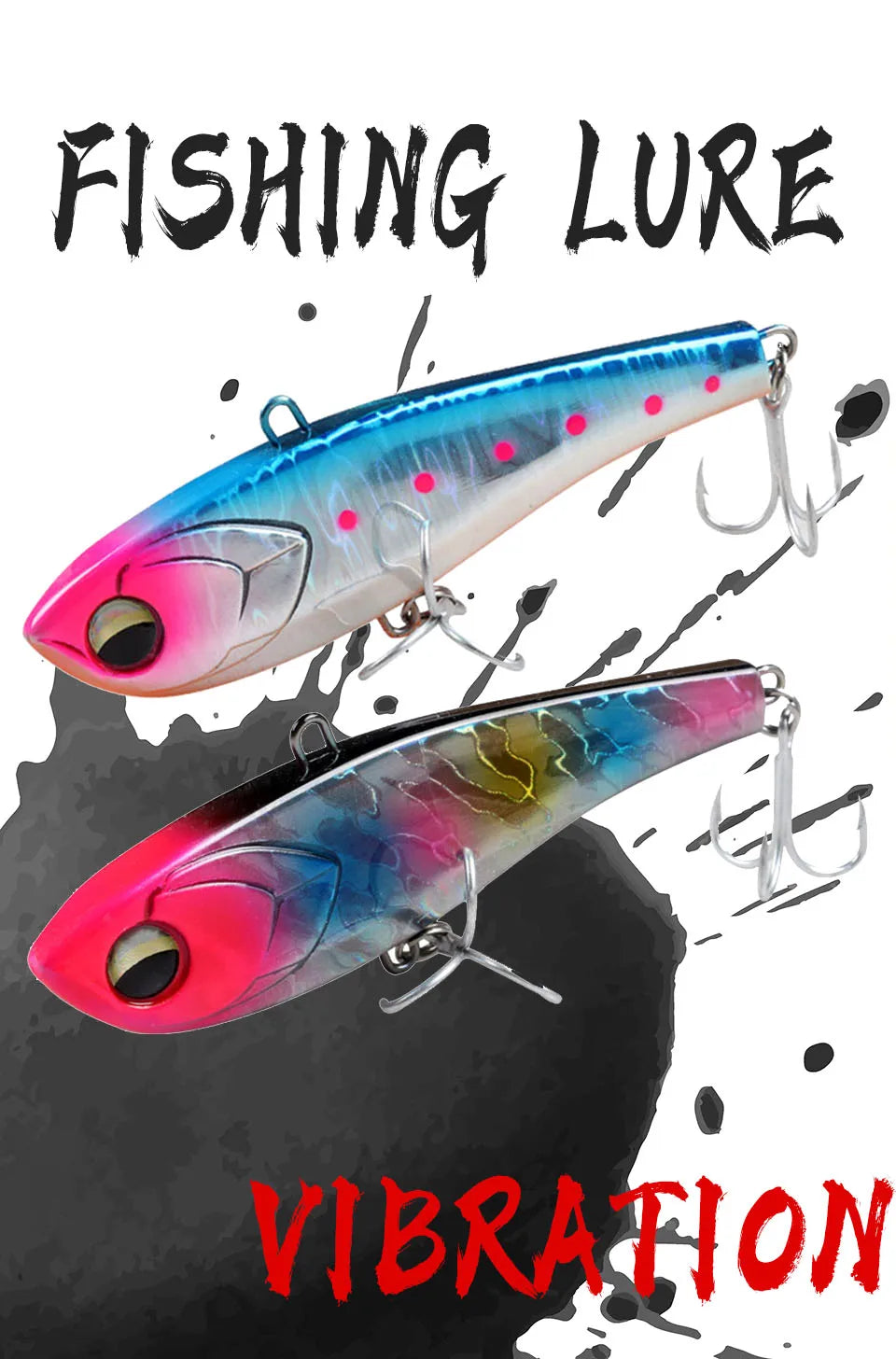 WALK FISH 1Pcs 79/90mm 16/34g Winter Bait Long Casting Hard Vibration Ice Fish Bass Artificial Bait Luya Bionic lure Fresh water